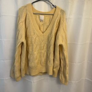Yellow oversized wool sweater - H&M - no size listed but fits like a L/XL